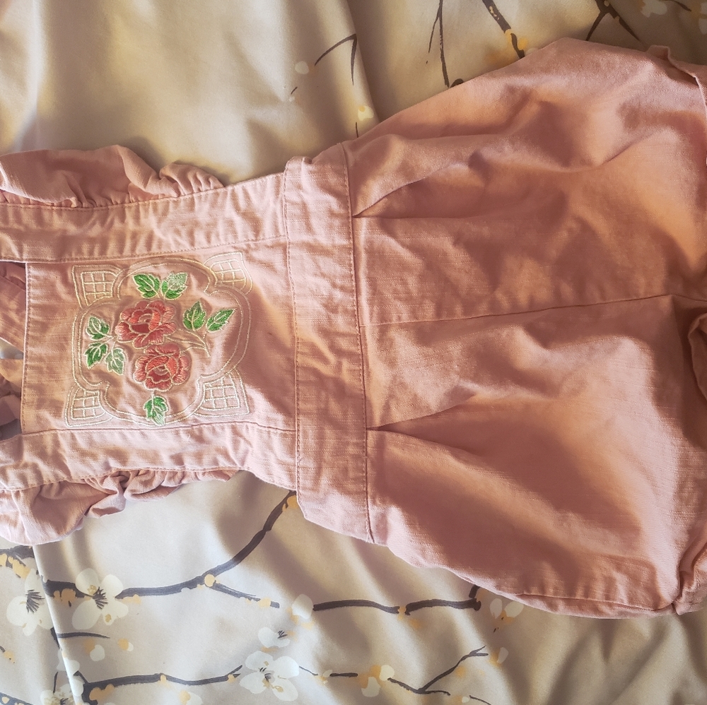 Toddler Girls 2T Pink Floral Crossback Romper